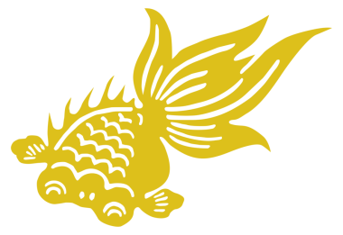 Altın Balığın Silueti, Oriental Style, Süsleme, Dekorasyon, Logo Gram, Pictogram veya Grafik Tasarım Elementi için kullanılabilir. PNG Biçimi