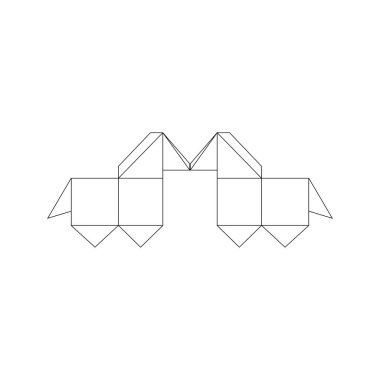 Çift At Çokgen Çizgileri, Logo, Pictogram, Hayvan Figürü, Website, Apps veya Grafik Tasarım Elemanı için kullanılabilir. Vektör İllüstrasyonu