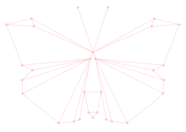 Origami Formu 'ndan esinlenerek Pembe Kelebek Şekli, Logo, Pictogram, Hayvan Figürü, Website, Apps, Sevgililer Günü posteri, Düğün veya Grafik Tasarım Elementi için kullanılabilir. PNG Biçimi