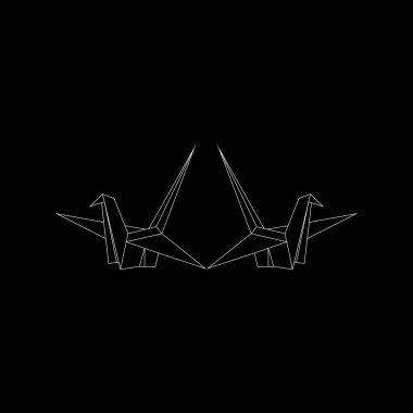 Çift Kuş Çokgen Çizgileri, Logo, Pictogram, Hayvan Figürü, Website, Apps veya Grafik Tasarım Elemanı için kullanılabilir. Vektör İllüstrasyonu