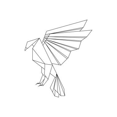 Kartal Çokgen Çizgileri, Logo, Pictogram, Kuş figürü, Web sitesi, Uygulamalar veya Grafik Tasarım Elemanı için kullanılabilir. Vektör İllüstrasyonu