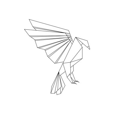 Kartal Çokgen Çizgileri, Logo, Pictogram, Kuş figürü, Web sitesi, Uygulamalar veya Grafik Tasarım Elemanı için kullanılabilir. Vektör İllüstrasyonu