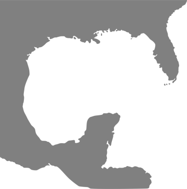 Körfez Kıyısı haritası, Amerika Birleşik Devletleri 'nin güney ucundaki Meksika Körfezi' nin kuzey kısmı boyunca uzanan coğrafi bölge. PNG Biçimi