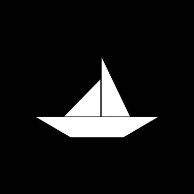 Origami Formu 'ndan esinlenilen Bot (Water Craft) şekli, Logo, Pictogram, Website, Apps veya Grafik Tasarım Elemanı için kullanılabilir. Vektör İllüstrasyonu