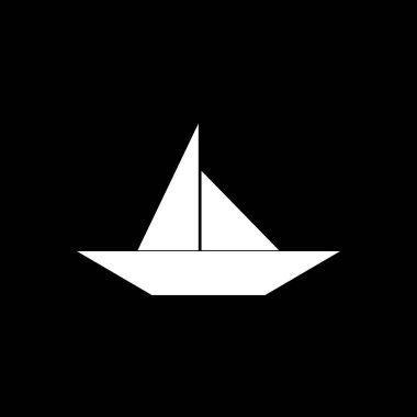 Origami Formu 'ndan esinlenilen Bot (Water Craft) şekli, Logo, Pictogram, Website, Apps veya Grafik Tasarım Elemanı için kullanılabilir. Vektör İllüstrasyonu