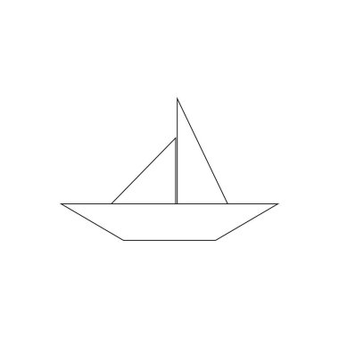 Boat (Water Craft) Polygonal Lines, can use for Logo, Pictogram, Website, Apps, or Graphic Design Element. Vector Illustration