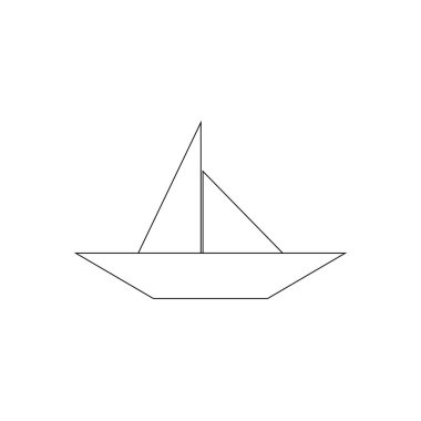 Boat (Water Craft) Polygonal Lines, can use for Logo, Pictogram, Website, Apps, or Graphic Design Element. Vector Illustration