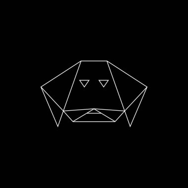 Köpek Başı Çokgen Çizgileri, Logo, Pictogram, Hayvan Figürü, Web Sitesi, Uygulamalar veya Grafik Tasarım Elemanı için kullanılabilir. Vektör İllüstrasyonu