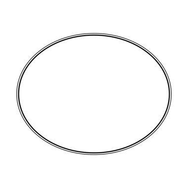 Oval Satır, Düz Stil, Kopya Boşluğu, Logo Gram, Çerçeve Çalışması, Süsleme, Dekorasyon, Web Sitesi veya Grafik Tasarım Elementi için kullanılabilir. Vektör İllüstrasyonu