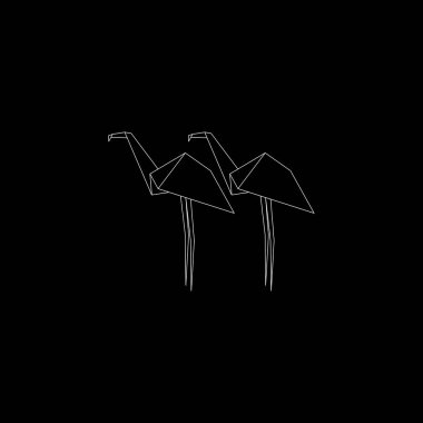 Çift Flamingo Çokgen Çizgileri, Logo, Pictogram, Sucul Hayvan Figürü, Web Sitesi, Uygulamalar veya Grafik Tasarım Elemanı için kullanılabilir. Vektör İllüstrasyonu