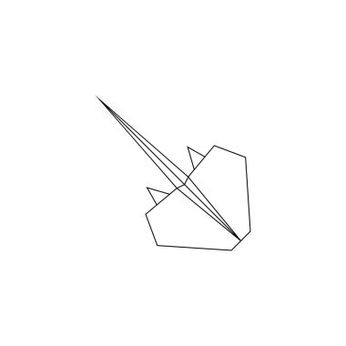 Stingray Fish Polygonal Lines, Logo, Pictogram, Sucul Hayvan Figürü, Website, Apps veya Grafik Tasarım Elemanı için kullanılabilir. Vektör İllüstrasyonu