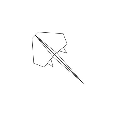 Stingray Fish Polygonal Lines, Logo, Pictogram, Sucul Hayvan Figürü, Website, Apps veya Grafik Tasarım Elemanı için kullanılabilir. Vektör İllüstrasyonu