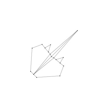 Stingray Fish Polygonal Lines, Logo, Pictogram, Sucul Hayvan Figürü, Website, Apps veya Grafik Tasarım Elemanı için kullanılabilir. Vektör İllüstrasyonu