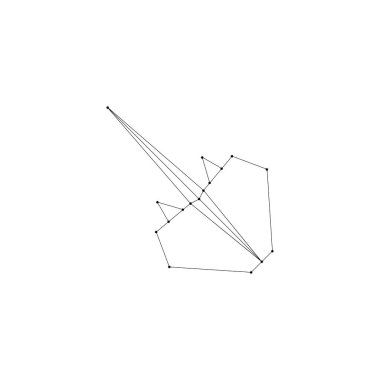 Stingray Fish Polygonal Lines, Logo, Pictogram, Sucul Hayvan Figürü, Website, Apps veya Grafik Tasarım Elemanı için kullanılabilir. Vektör İllüstrasyonu