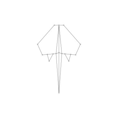 Stingray Fish Polygonal Lines, Logo, Pictogram, Sucul Hayvan Figürü, Website, Apps veya Grafik Tasarım Elemanı için kullanılabilir. Vektör İllüstrasyonu