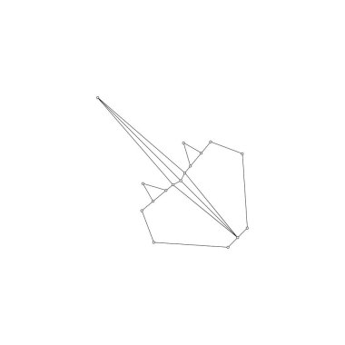 Stingray Fish Polygonal Lines, Logo, Pictogram, Sucul Hayvan Figürü, Website, Apps veya Grafik Tasarım Elemanı için kullanılabilir. Vektör İllüstrasyonu