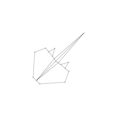 Stingray Fish Polygonal Lines, Logo, Pictogram, Sucul Hayvan Figürü, Website, Apps veya Grafik Tasarım Elemanı için kullanılabilir. Vektör İllüstrasyonu