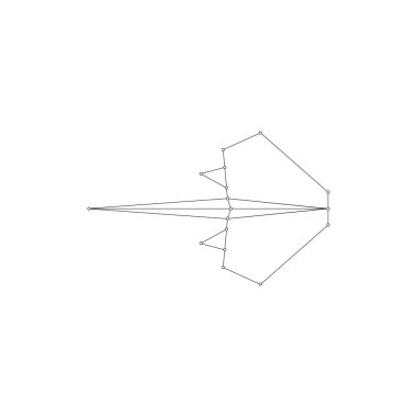 Stingray Fish Polygonal Lines, Logo, Pictogram, Sucul Hayvan Figürü, Website, Apps veya Grafik Tasarım Elemanı için kullanılabilir. Vektör İllüstrasyonu