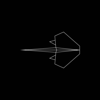 Stingray Fish Polygonal Lines, Logo, Pictogram, Sucul Hayvan Figürü, Website, Apps veya Grafik Tasarım Elemanı için kullanılabilir. Vektör İllüstrasyonu