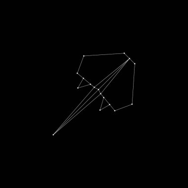 Stingray Fish Polygonal Lines, Logo, Pictogram, Sucul Hayvan Figürü, Website, Apps veya Grafik Tasarım Elemanı için kullanılabilir. Vektör İllüstrasyonu