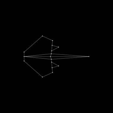 Stingray Fish Polygonal Lines, Logo, Pictogram, Sucul Hayvan Figürü, Website, Apps veya Grafik Tasarım Elemanı için kullanılabilir. Vektör İllüstrasyonu