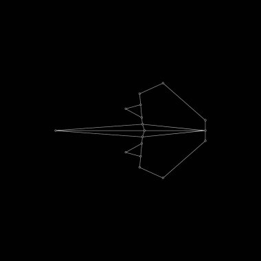 Stingray Fish Polygonal Lines, Logo, Pictogram, Sucul Hayvan Figürü, Website, Apps veya Grafik Tasarım Elemanı için kullanılabilir. Vektör İllüstrasyonu