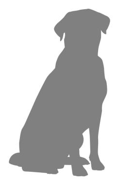 Köpek Silueti, Logo, Sanat İllüstrasyonu, Uygulamalar, Pictogram, Web Sitesi veya Grafik Tasarım Elemanı için kullanılabilir. PNG Biçimi