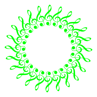 Müzik Notasyonu Simgesi tarafından oluşturulan Çember Şekli, Logo, Pictogram, Amblem, Müzikal İllüstrasyon, Dekorasyon, Dekorasyon, Kapak, Çerçeve Tasarımı veya Grafik Tasarım Elemanı için kullanılabilir. PNG Biçimi