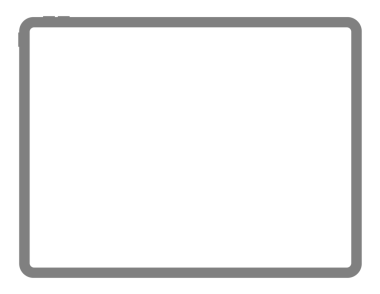 Tablet Bilgisayar Silueti, Pictogram, Logo, Apps, Mock Up, İmza, Simge, Sembol veya Grafik Tasarım Elemanı için kullanılabilir. Düz stil. PNG Biçimi