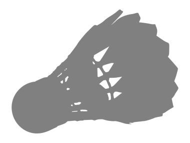 Badminton Shuttlecock Silhouette, Logo, Pictogram, Spor Haberleri, Simge için kullanılabilir. Sembol veya Grafik Tasarım Elementi. PNG Biçimi