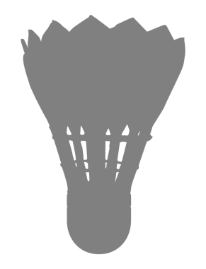 Badminton Shuttlecock Silhouette, Logo, Pictogram, Spor Haberleri, Simge için kullanılabilir. Sembol veya Grafik Tasarım Elementi. PNG Biçimi