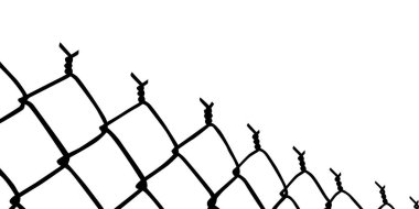 Dikenli Tel Silueti, sanat çizimi, desen, süsleme, dekorasyon ve grafik tasarım için kullanılabilir. Vektör İllüstrasyonu