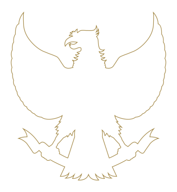 Garuda Pancasila 'nın ana hatları Endonezya Cumhuriyeti' nin Arms of Arat 'ıdır. Lineart Style, arkaplan, dekorasyon, amblem, simge, sembol, işaret, rozet, yaka iğnesi veya grafik tasarım unsuru olarak kullanılabilir. PNG Biçimi