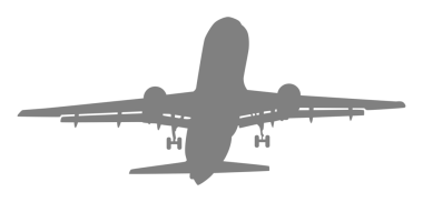 Uçak veya Uçak Silueti, Düz Stil, Logo Gram, Art Illustration, Pictogram, Apps, Web sitesi veya Grafik Tasarım Elemanı için kullanılabilir. PNG Biçimi
