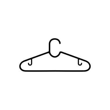 Clothes Hanger Silhouette, can use for Pictogram, Logo Gram, Apps, Icon, Symbol, Sign, Website, or Graphic Design Element. Vector Illustration