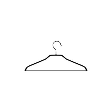 Clothes Hanger Silhouette, can use for Pictogram, Logo Gram, Apps, Icon, Symbol, Sign, Website, or Graphic Design Element. Vector Illustration