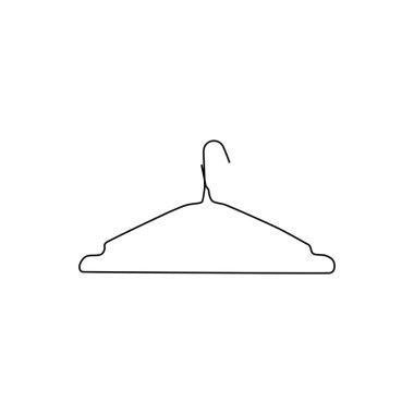 Clothes Hanger Silhouette, can use for Pictogram, Logo Gram, Apps, Icon, Symbol, Sign, Website, or Graphic Design Element. Vector Illustration