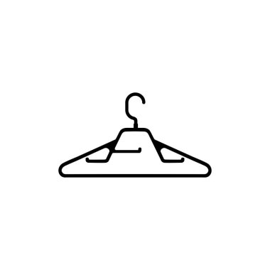 Clothes Hanger Silhouette, can use for Pictogram, Logo Gram, Apps, Icon, Symbol, Sign, Website, or Graphic Design Element. Vector Illustration
