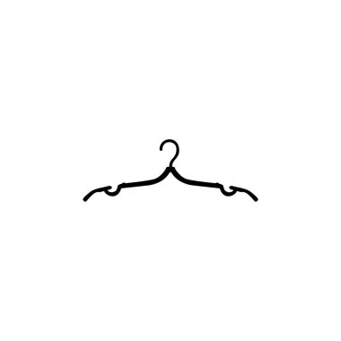 Clothes Hanger Silhouette, can use for Pictogram, Logo Gram, Apps, Icon, Symbol, Sign, Website, or Graphic Design Element. Vector Illustration