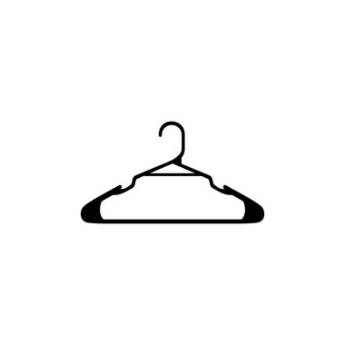 Clothes Hanger Silhouette, can use for Pictogram, Logo Gram, Apps, Icon, Symbol, Sign, Website, or Graphic Design Element. Vector Illustration