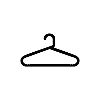 Clothes Hanger Silhouette, can use for Pictogram, Logo Gram, Apps, Icon, Symbol, Sign, Website, or Graphic Design Element. Vector Illustration