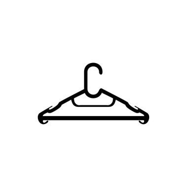 Clothes Hanger Silhouette, can use for Pictogram, Logo Gram, Apps, Icon, Symbol, Sign, Website, or Graphic Design Element. Vector Illustration