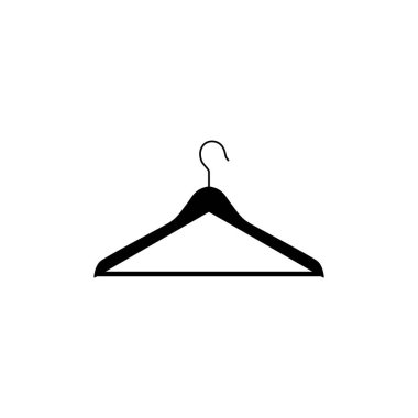 Clothes Hanger Silhouette, can use for Pictogram, Logo Gram, Apps, Icon, Symbol, Sign, Website, or Graphic Design Element. Vector Illustration