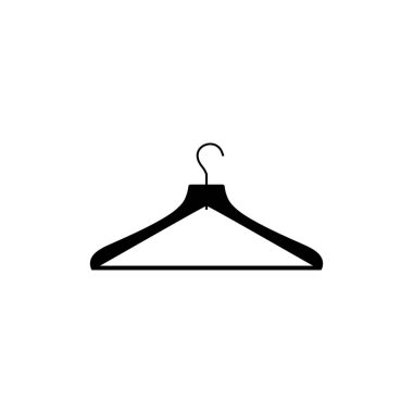 Clothes Hanger Silhouette, can use for Pictogram, Logo Gram, Apps, Icon, Symbol, Sign, Website, or Graphic Design Element. Vector Illustration