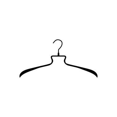Clothes Hanger Silhouette, can use for Pictogram, Logo Gram, Apps, Icon, Symbol, Sign, Website, or Graphic Design Element. Vector Illustration