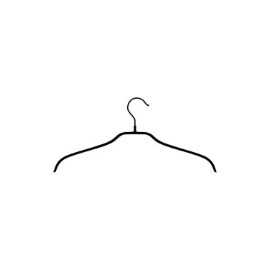 Clothes Hanger Silhouette, can use for Pictogram, Logo Gram, Apps, Icon, Symbol, Sign, Website, or Graphic Design Element. Vector Illustration