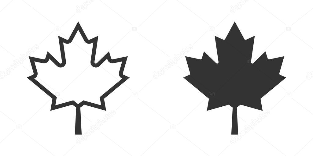 Maple leaf icon. Autumn leaf canadian icon. Vector illustration.