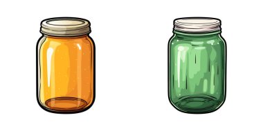Kavanoz karikatür vektör çizimi.