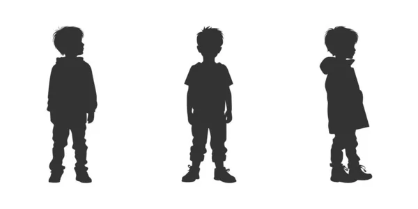 Silhouette Bambino Illustrazione Vettoriale — Vettoriale Stock