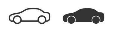 Car icon. Simple design. Vector illustration. clipart